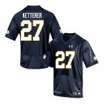 Notre Dame Fighting Irish Men's Chase Ketterer #27 Navy Under Armour Authentic Stitched College NCAA Football Jersey GRH3299OO